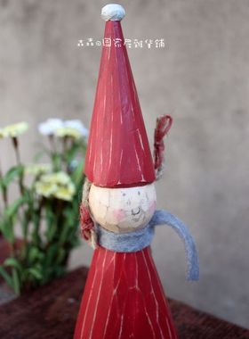 彩绘荷兰儿童房小丑摆件古董娃娃