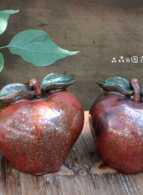 红色酒柜小摆件家居客厅创意陶瓷