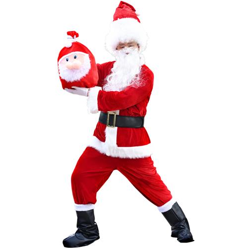 圣诞老人服装女圣诞节大人主题派对服饰cosplay套装男士成人装扮 - 图0