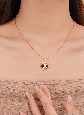 真金电镀美拉德秋冬高级感项链女时尚简约百搭锁骨链项饰工厂