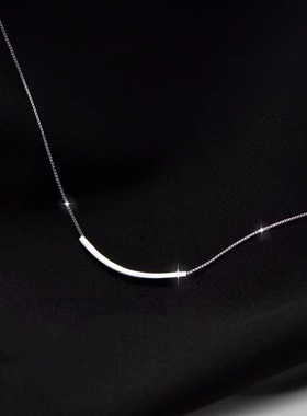 弯管项链女2023新款高级设计感小众简约锁骨链2023年新款轻奢颈链