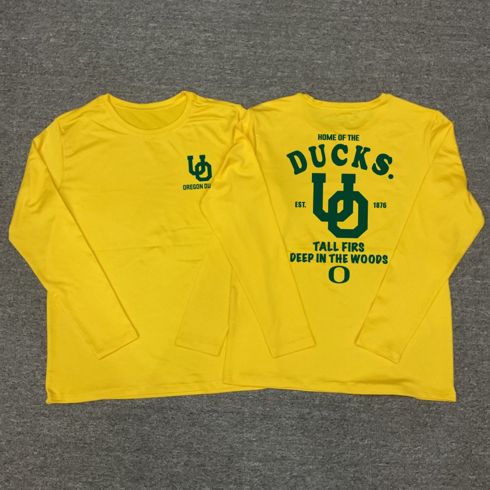 美式篮球速干长袖男女俄勒冈鸭子杜克大学运动T恤秋冬训练投篮服 - 图2