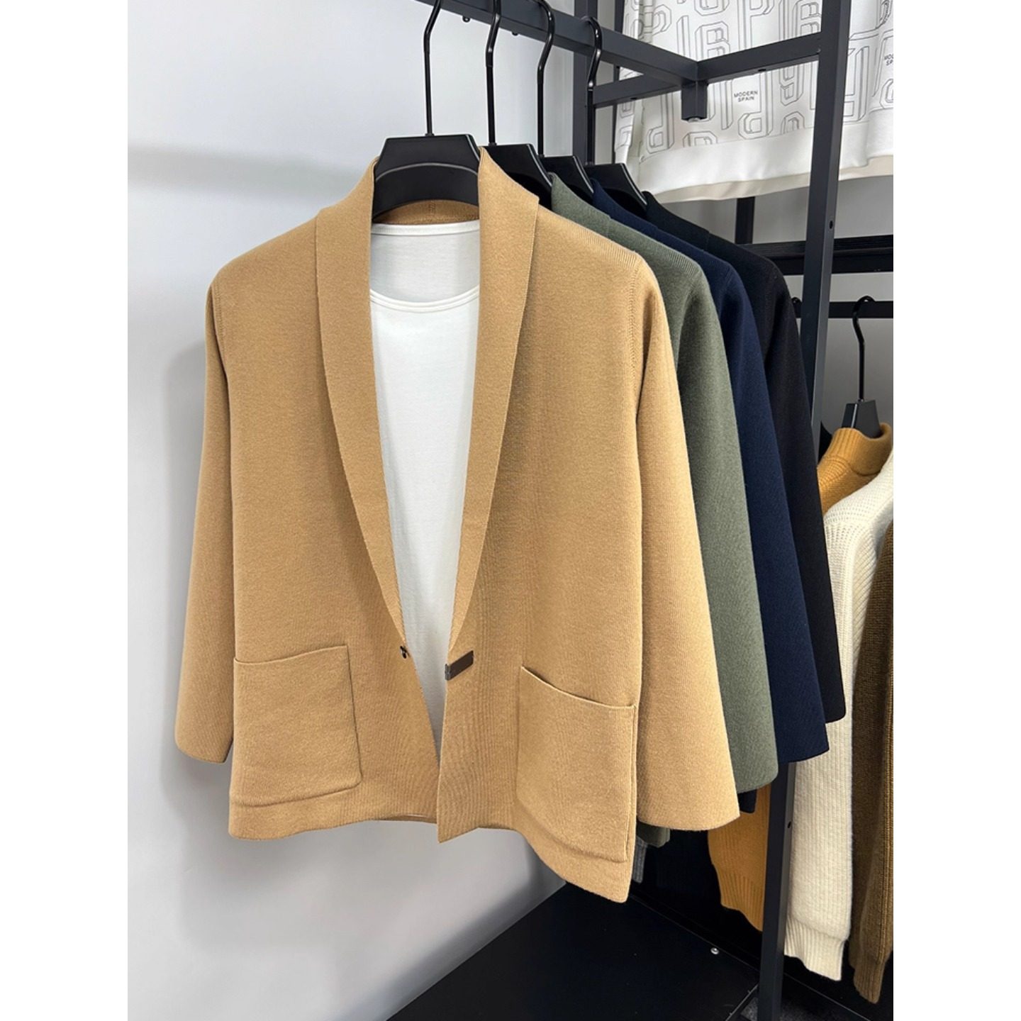 青果领小西装毛衣开衫男针织衫外套修身秋季潮流男装高端休闲西服,淘宝优惠券,粉丝福利购,淘宝优惠卷