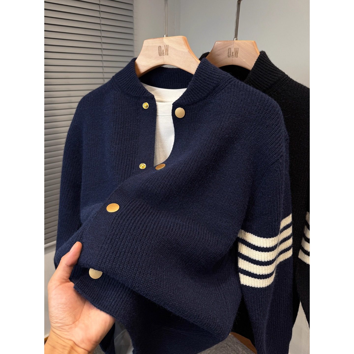 品牌棒球领毛衣外套男装秋冬季加厚韩版休闲tb开衫男针织衫外搭潮,淘宝优惠券,粉丝福利购,淘宝优惠卷