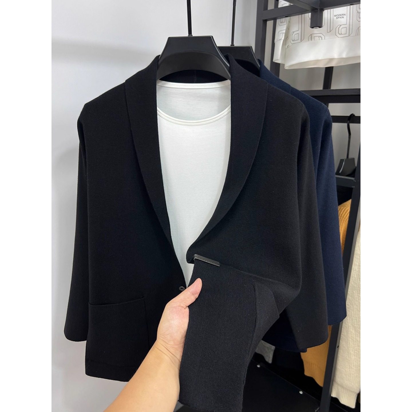 青果领小西装毛衣开衫男针织衫外套修身秋季潮流男装高端休闲西服,淘宝优惠券,粉丝福利购,淘宝优惠卷