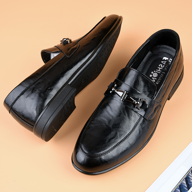 英伦风小皮鞋男软底舒适上班套脚一脚蹬手工懒人乐福鞋潮男豆豆鞋,淘宝优惠券,粉丝福利购,淘宝优惠卷