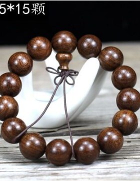 乌木金丝檀木佛珠情侣手链