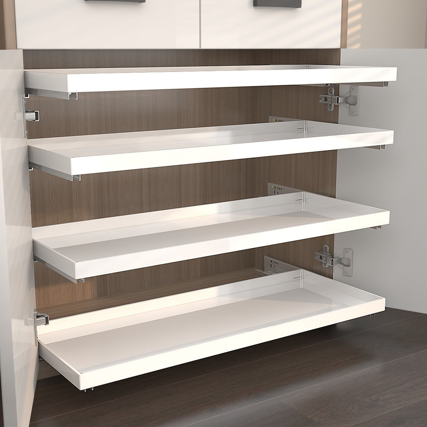 自制矮款白色衣服鞋柜子改造分层收纳抽屉储物托盘带轨道拉篮制作,淘宝优惠券,粉丝福利购,淘宝优惠卷