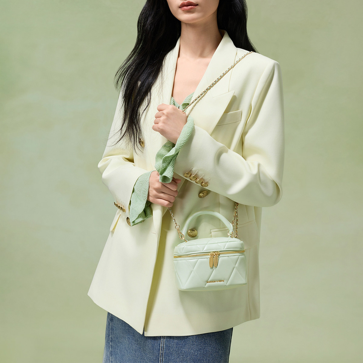 [情人节礼物]CHARLES&KEITH女包CK2-80782534菱格手提斜挎小方包,淘宝优惠券,粉丝福利购,淘宝优惠卷