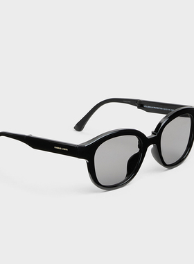 CHARLES＆KEITH26秋新款CK3-31280637时尚板材方框太阳眼镜墨镜