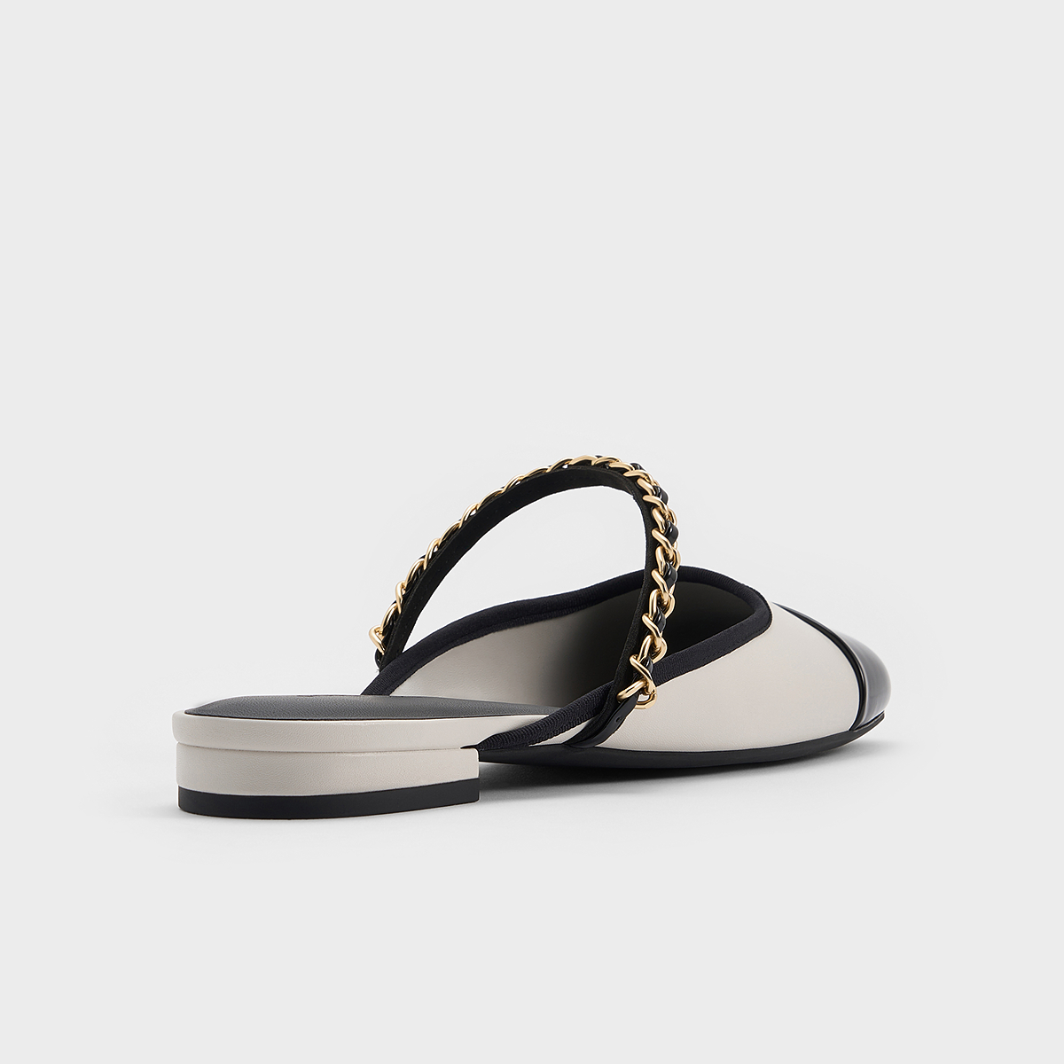 CHARLES&KEITH25夏新款CK1-70381141时尚拼接链条平底穆勒鞋拖鞋 - 图3