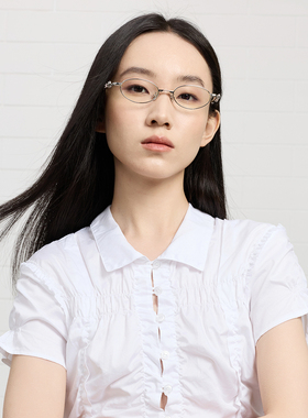 CHARLES&KEITH26夏新款CK3-21280629-1蝴蝶结可折叠细框平光眼镜