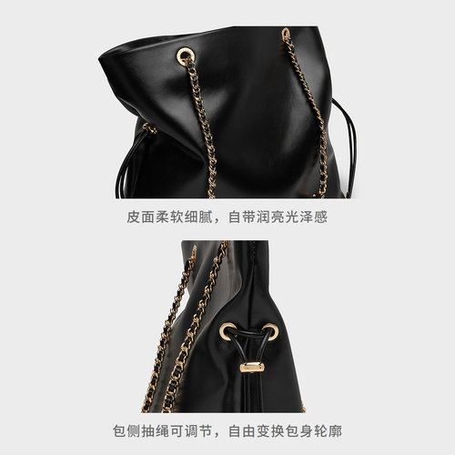 【新年礼物】CHARLES&KEITH女CK2-20782654大容量抽绳福袋包大号 - 图3