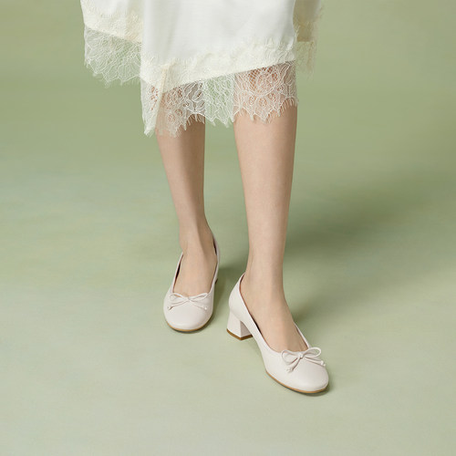 【年中折扣】CHARLES&KEITH26春新款CK1-60920416芭蕾舞鞋单鞋 - 图1