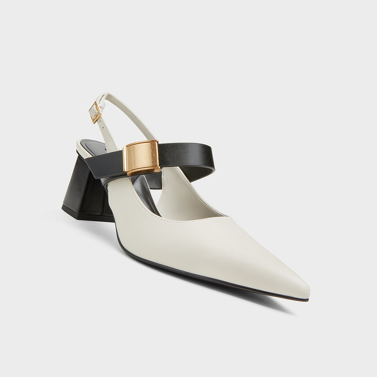 CHARLES&KEITH春季女鞋CK1-61720210尖头高跟金属扣凉鞋高跟鞋,淘宝优惠券,粉丝福利购,淘宝优惠卷