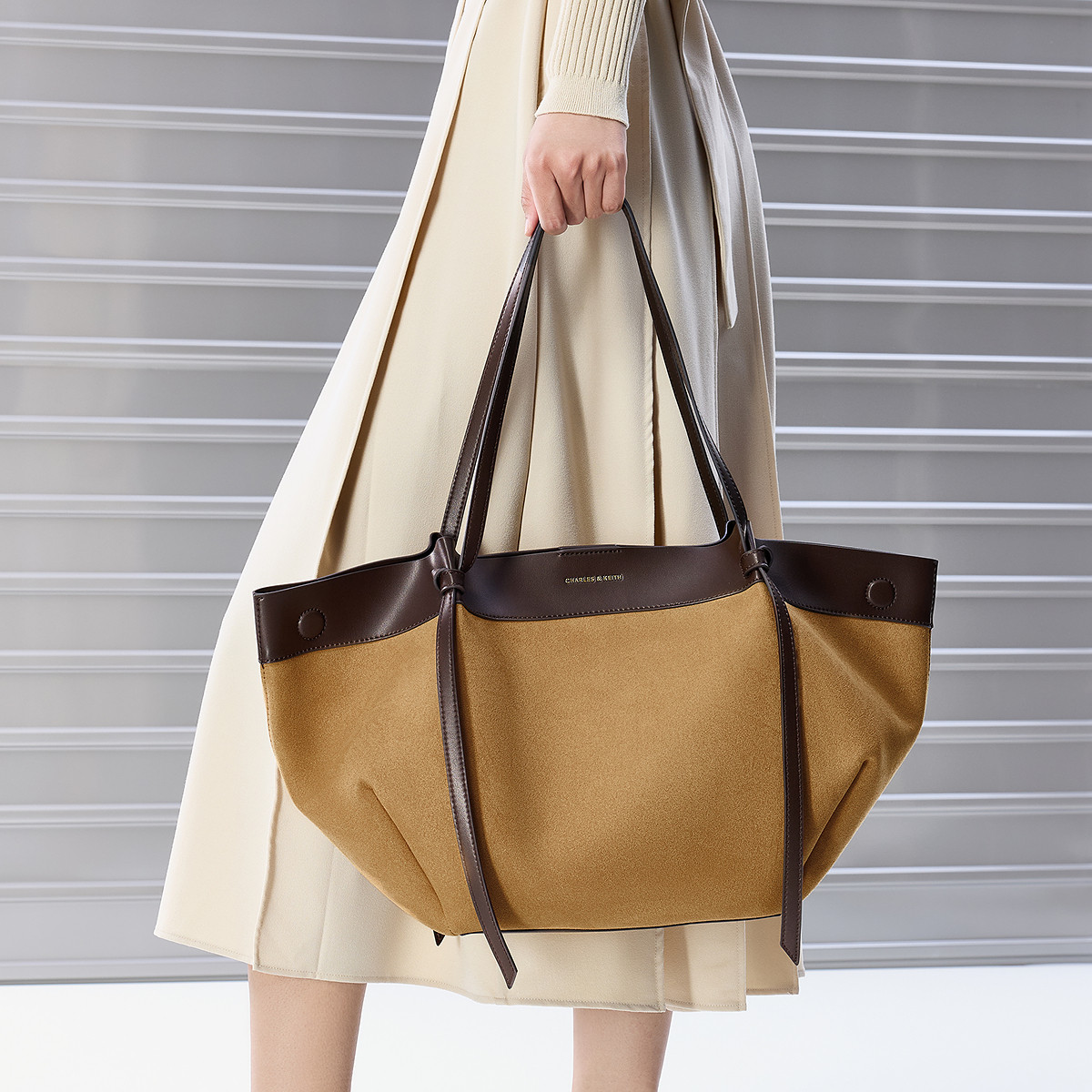 CHARLES&KEITH25秋新款CK2-30671782-1大容量通勤复古子母托特包,淘宝优惠券,粉丝福利购,淘宝优惠卷