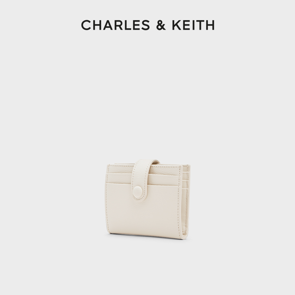 CHARLES&KEITH24夏新款CK6-50701392简约搭扣多卡位迷你卡包女 - 图0