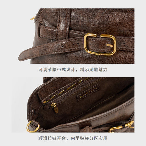 CHARLES&KEITH春季女包CK2-20271613腰带式设计长柄腋下包斜挎包 - 图3