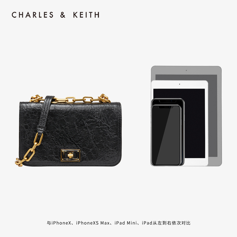 链条翻盖女士单肩小方包 80780996 CK2 冬季新品 KEITH2019 & CHARLES 链条翻盖女士单肩小方包 80780996 CK2 冬季新品 KEITH2019 & CHARLES