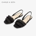 Dép CHARLES & KEITH2019 CK1-70360127 tua rua nữ vuông đầu hở mũi dép phẳng - Sandal