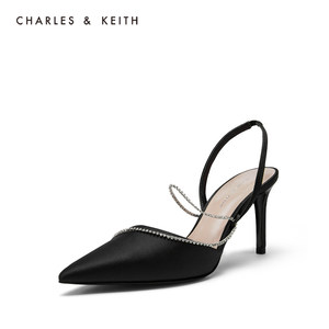 CHARLES＆KEITH2020春新品CK1-60361237时尚链条饰尖头高跟单鞋女