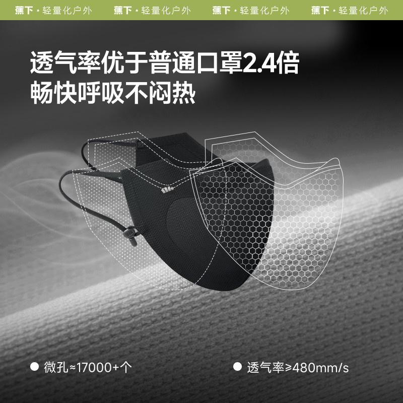 蕉下男士透气防晒口罩护眼角立体防紫外线抑菌夏户外骑行开车面罩,淘宝优惠券,粉丝福利购,淘宝优惠卷