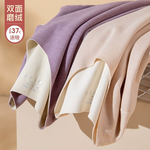 Бархатное удерживающее тепло нижнее белье, флисовый комплект, хлопковое зимнее термобелье, увеличенная толщина, облегающий крой