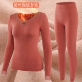 Удерживающее тепло нижнее белье, флисовое цветное термобелье, комплект, утепленный лонгслив, увеличенная толщина