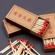 Old-fashioned matchmaking personality fashion a one-time lengthened foreign fire match Safety Home Happy Character Fire material stick Pokhead nostalgia