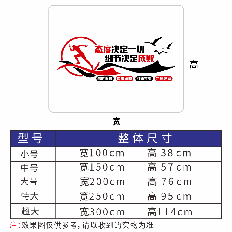 员工公司会议办公室激励志企业团队文化墙贴亚克力3d立体文字贴纸 - 图2