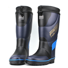 Резиновые сапоги 日本三马高筒男款雨鞋防滑橡胶时尚雨靴秋冬加绒加棉保暖胶靴水靴