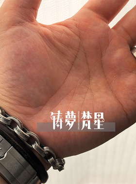 原创设计S925纯银男款Goodluck幸运手链手环精致复古藏文扎西德勒