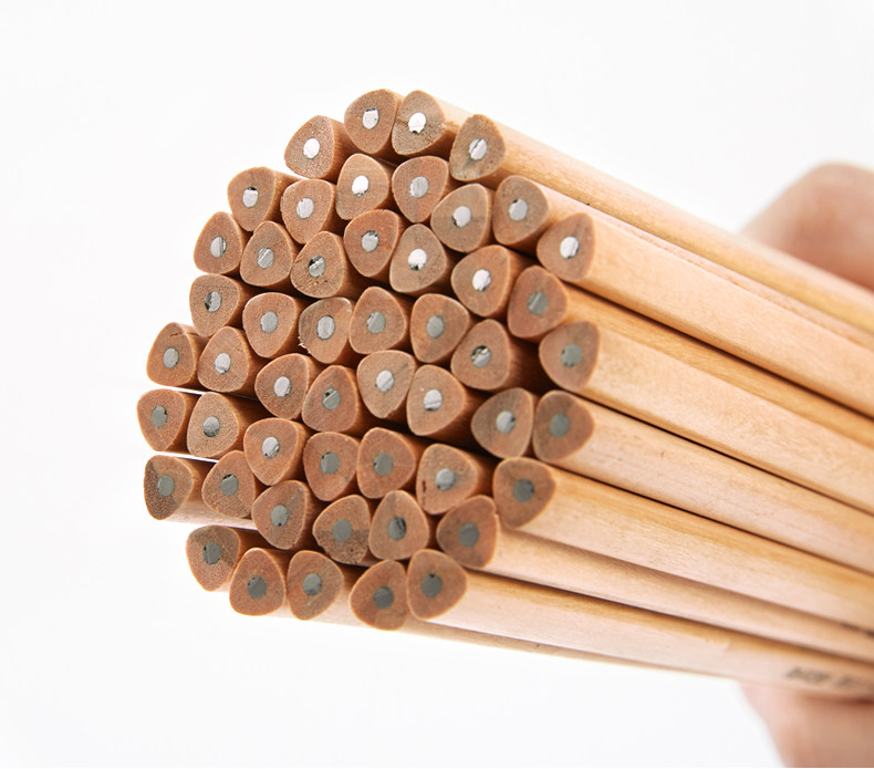 爱好HB铅笔30支桶装原木小学生2B三角铅笔儿童2H素描绘图绘画笔,淘宝优惠券,粉丝福利购,淘宝优惠卷