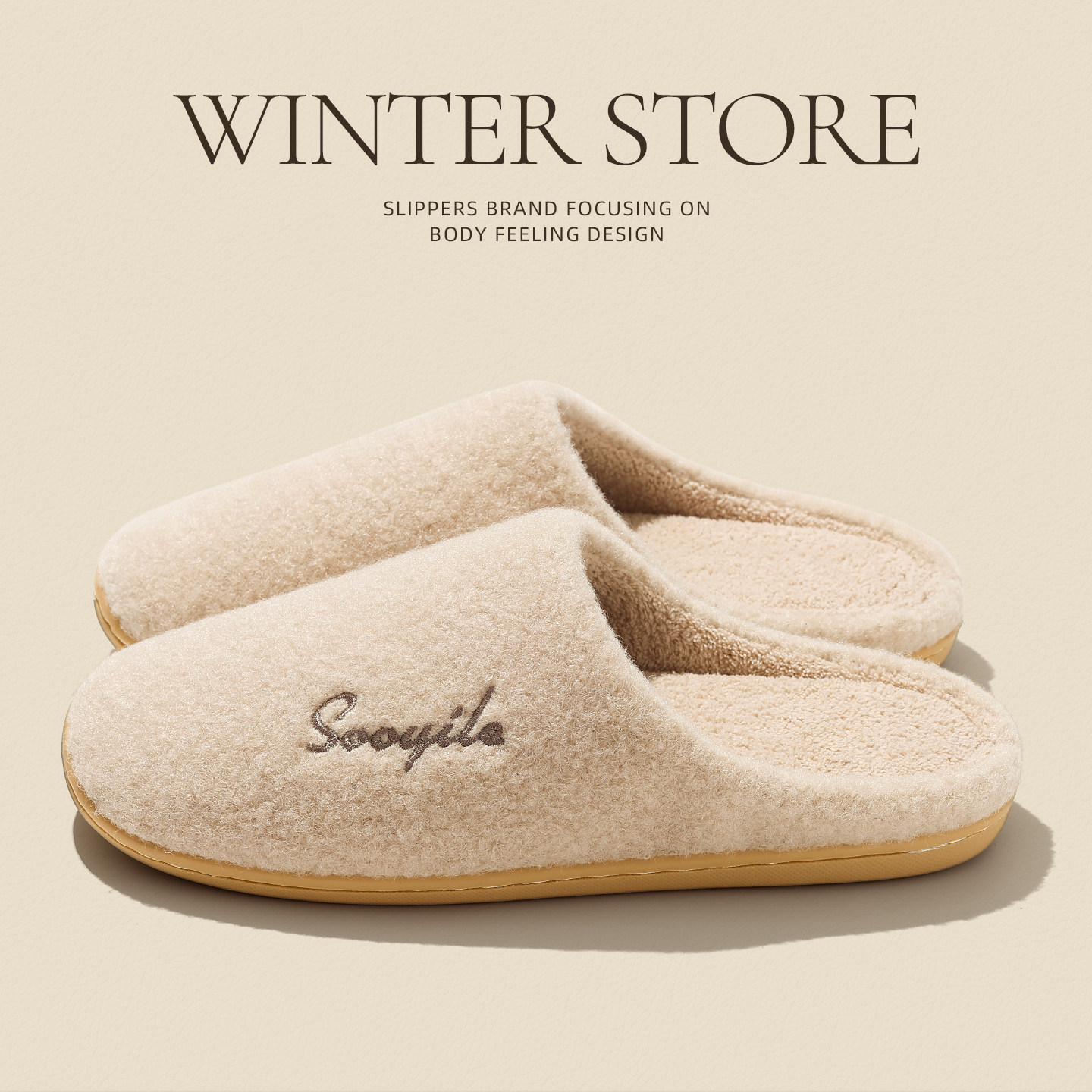 棉拖鞋女款秋冬季2025新款室内家居静音软底防滑木地板拖鞋男冬天 - 图0