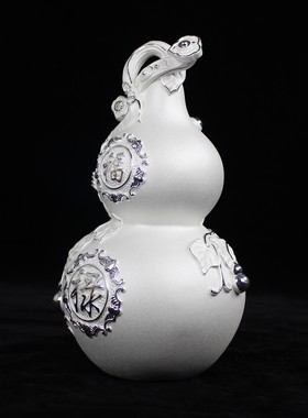 纯银葫芦摆件办公室家居装饰品