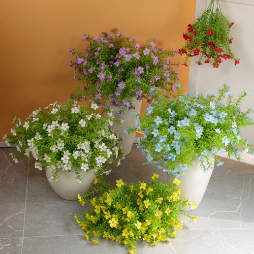 仿真花束单支塑料花户外花槽花箱栅栏插花田园装饰拍照道具花坛 - 图0