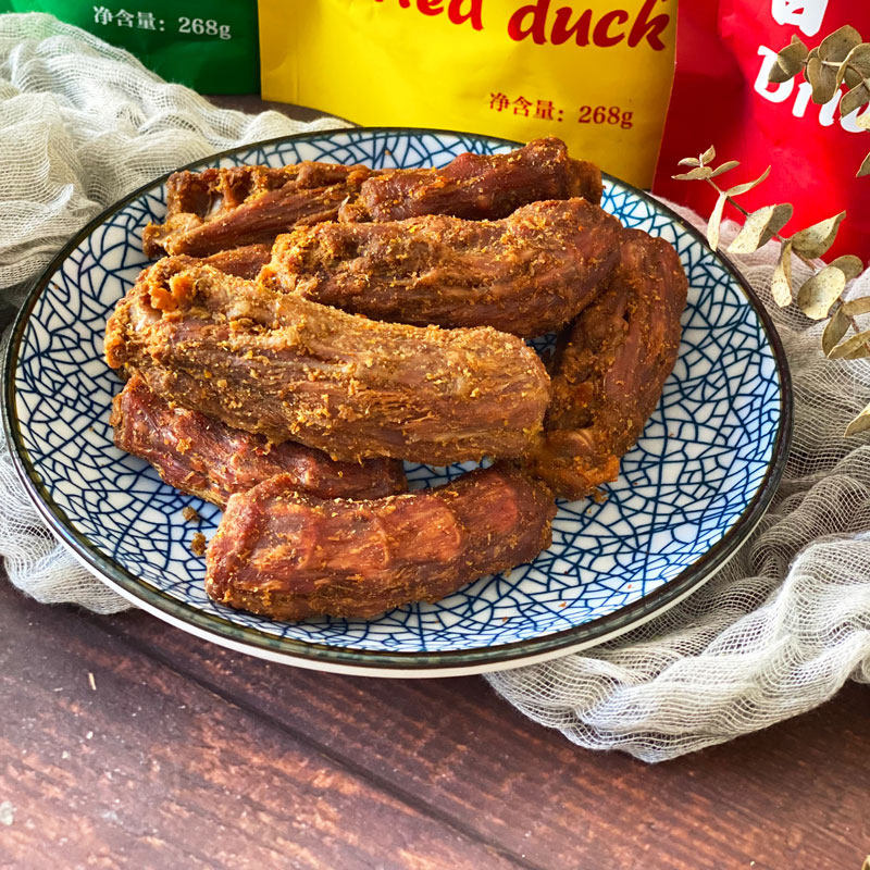 有间小姐姐鸭脖268g吃货铺3口味手撕风干鸭脖子零食咸蛋黄袋椒盐,淘宝优惠券,粉丝福利购,淘宝优惠卷