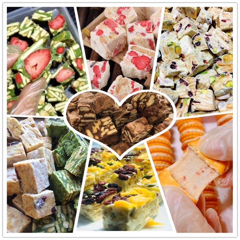 屁兜熊旗舰店饼干3kg岩盐做雪花酥原料小圆牛轧饼品亿宝龙饼干0