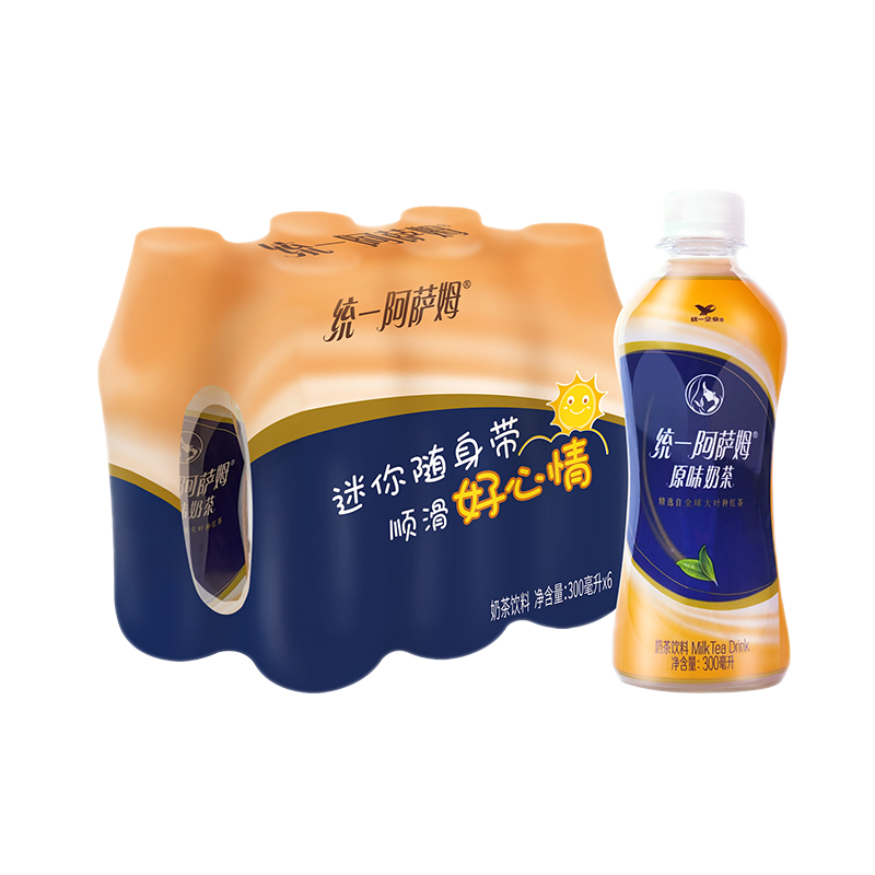 统一阿萨姆原味奶茶饮料品300ml*24瓶小罐整箱批特价网红奶茶500 - 图0