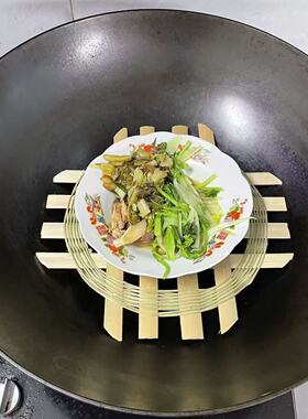 竹蒸架圆形竹篦子环保竹蒸片整蒸盘竹编制品厨房小号蒸笼垫家用