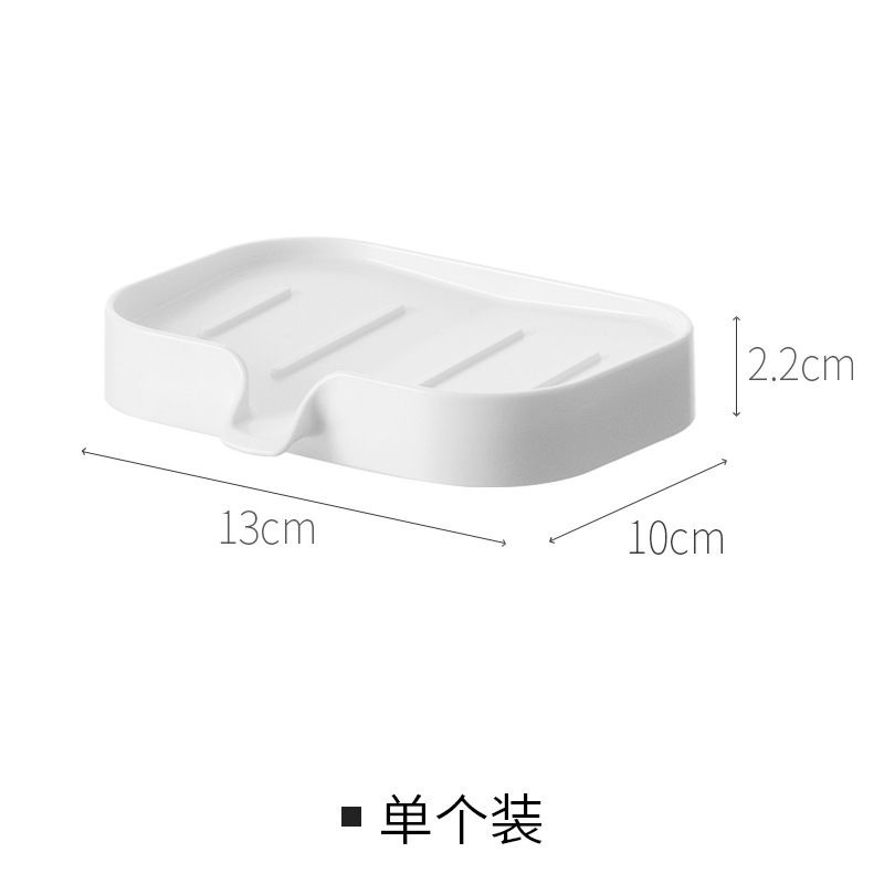 肥皂盒香皂置物架壁挂式免打孔创意沥水架不积水导流排水台壁两用-图3