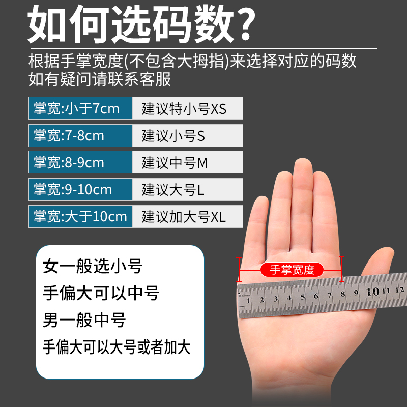 丁腈一次性手套加厚耐用食品级防护厨房清洁美容商用防油防水防滑 - 图0