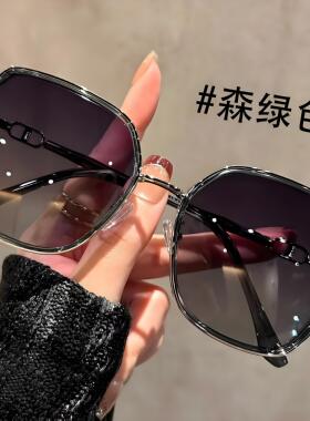 日本进口2025大框偏光墨镜男女款方圆脸闪粉防晒防紫外线太阳眼镜