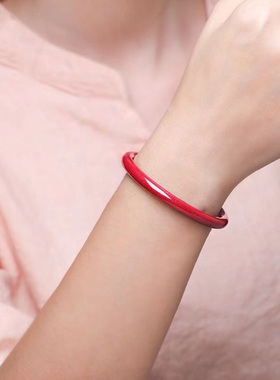 手镯女帝王万事平安本命年复古风细镯子