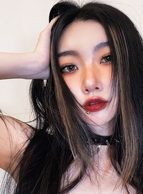 欧美暗黑哥特风原宿pu皮质项圈夸张个性金属铆钉朋克颈圈