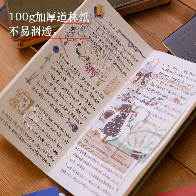 本子事多TN复古替芯手账本便携旅行本印花内芯护照空白手帐笔记本,淘宝优惠券,粉丝福利购,淘宝优惠卷