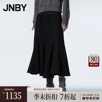 (MALL THE SAME SECTION) JNBY Jiangnan Boucoat 23 Winter New Lotus Leaf side A character half body dress 5NAD10490
