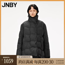 JNBY Jiangnan Buchcoat Winter Female Down Clothing Warm Bread Suit White Loose Long Sleeve Jacket 5MAC10730