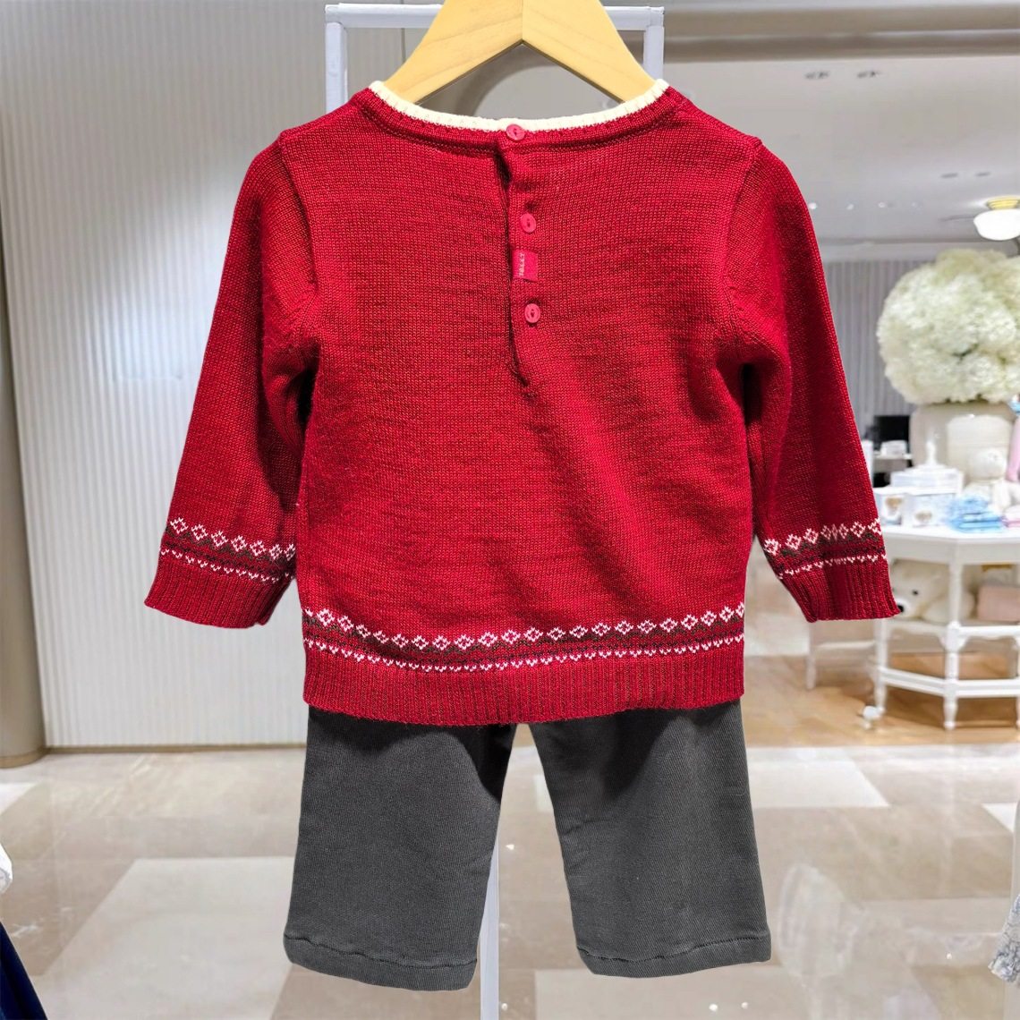 YD秋冬款男女宝宝羊毛毛衣抓绒打底裤2件套装TZ610701过年新衣,淘宝优惠券,粉丝福利购,淘宝优惠卷