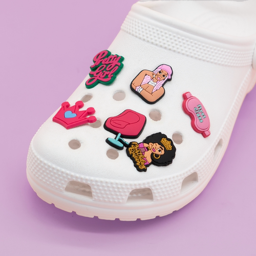 洞洞鞋配饰鞋花crocs鞋扣适配花园鞋diy装饰件黑人风格多巴胺鞋扣 - 图2